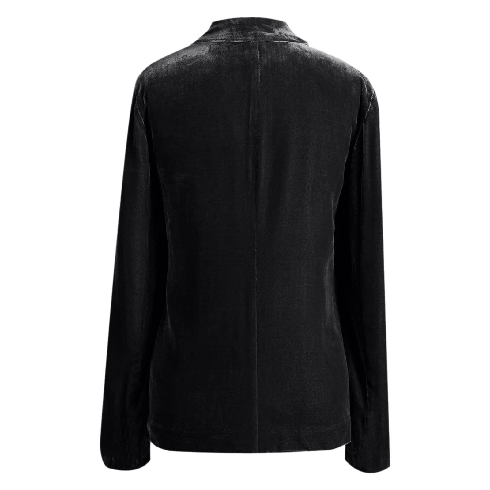 Vintage Velvet Cardigan for Women - Long Sleeve Retro Jacket with Solid Buttons & Pockets | Loose Fit Casual Sweater Top for Fall, Winter & Everyday Wear