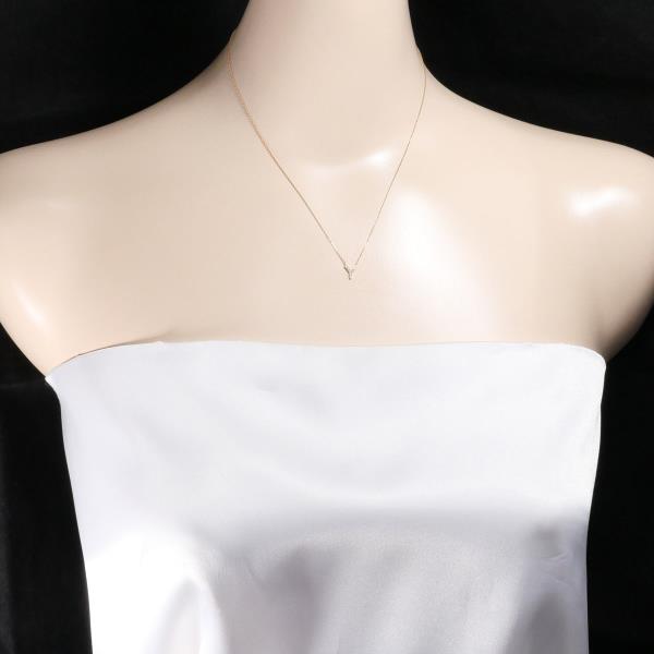 4℃ K10PG Diamond Necklace in Pink Gold - Elegant Jewelry for Women, Perfect for Weddings, Anniversaries & Special Occasions