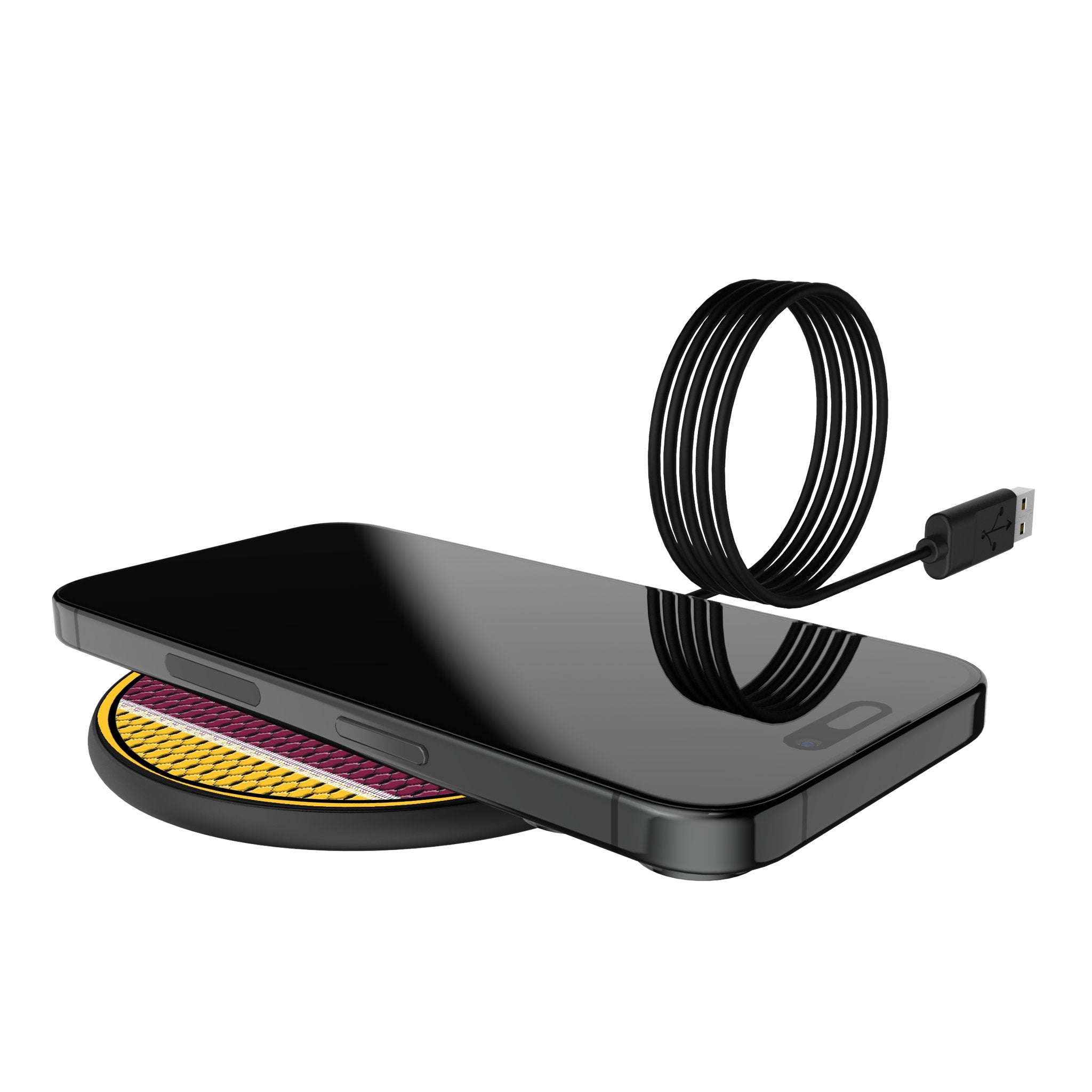 Arizona State University Sun Devils 15W Fast Wireless Charger - Perfect for Home, Office, and Travel Charging Needs