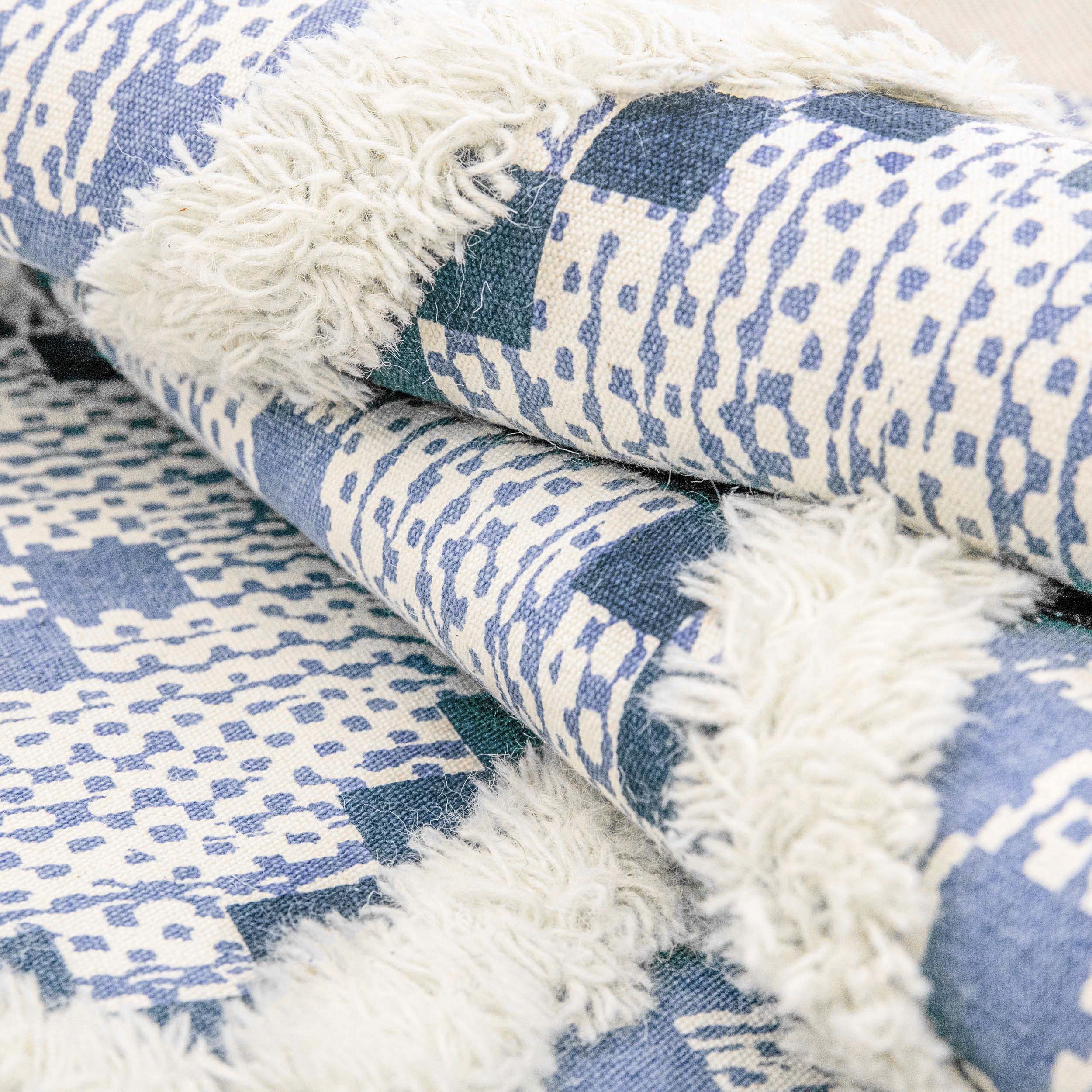 Hand Tufted Cotton Wool Geometric Farmhouse Area Rug - Soft Textured Boho Chic Rug for Living Room, Bedroom, Dining Room Decor