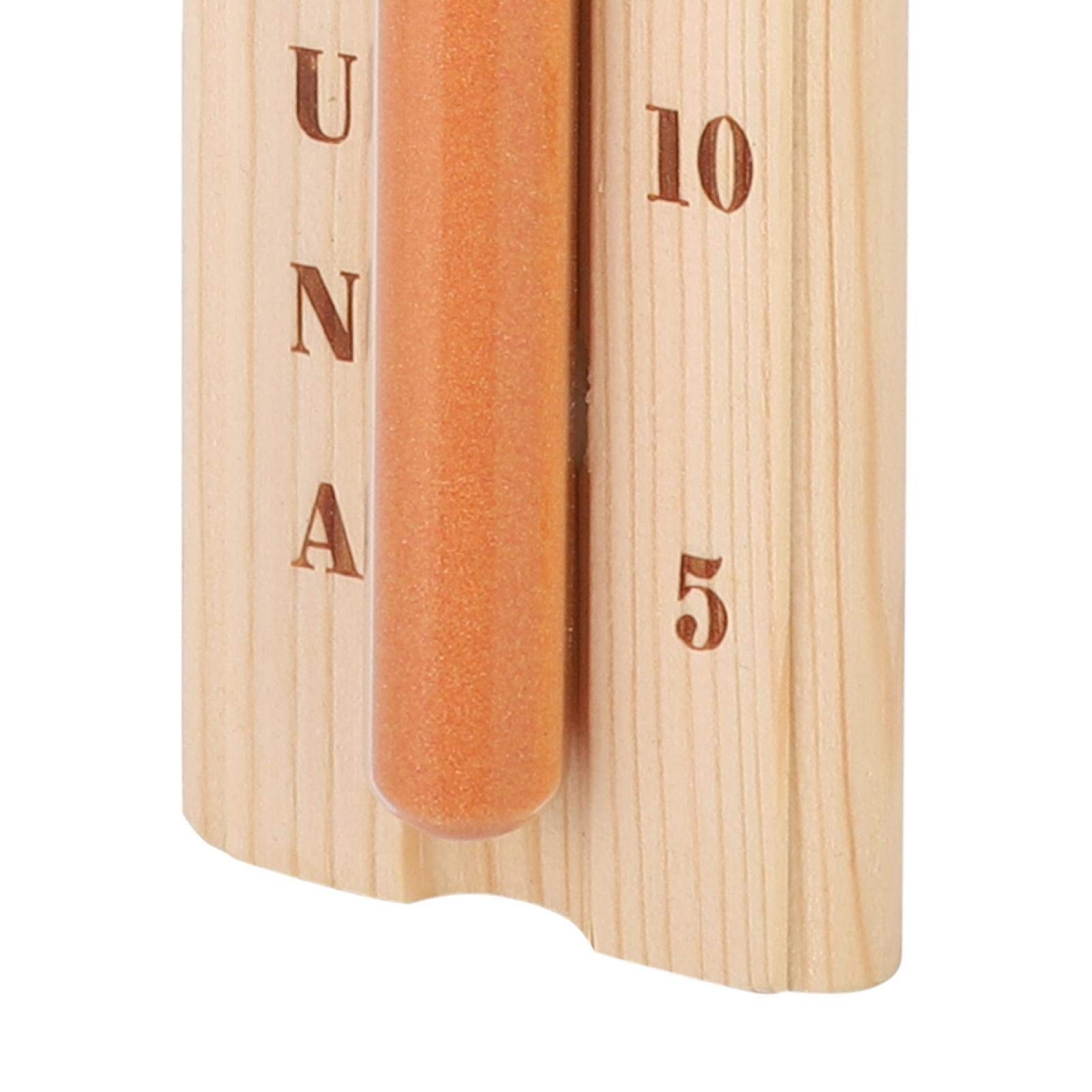 Maquer Sand Timer - Decorative Wooden & Plastic Wall Mount Sauna Timer | Perfect for Home Sauna, Spa, Bathroom & Relaxation Areas