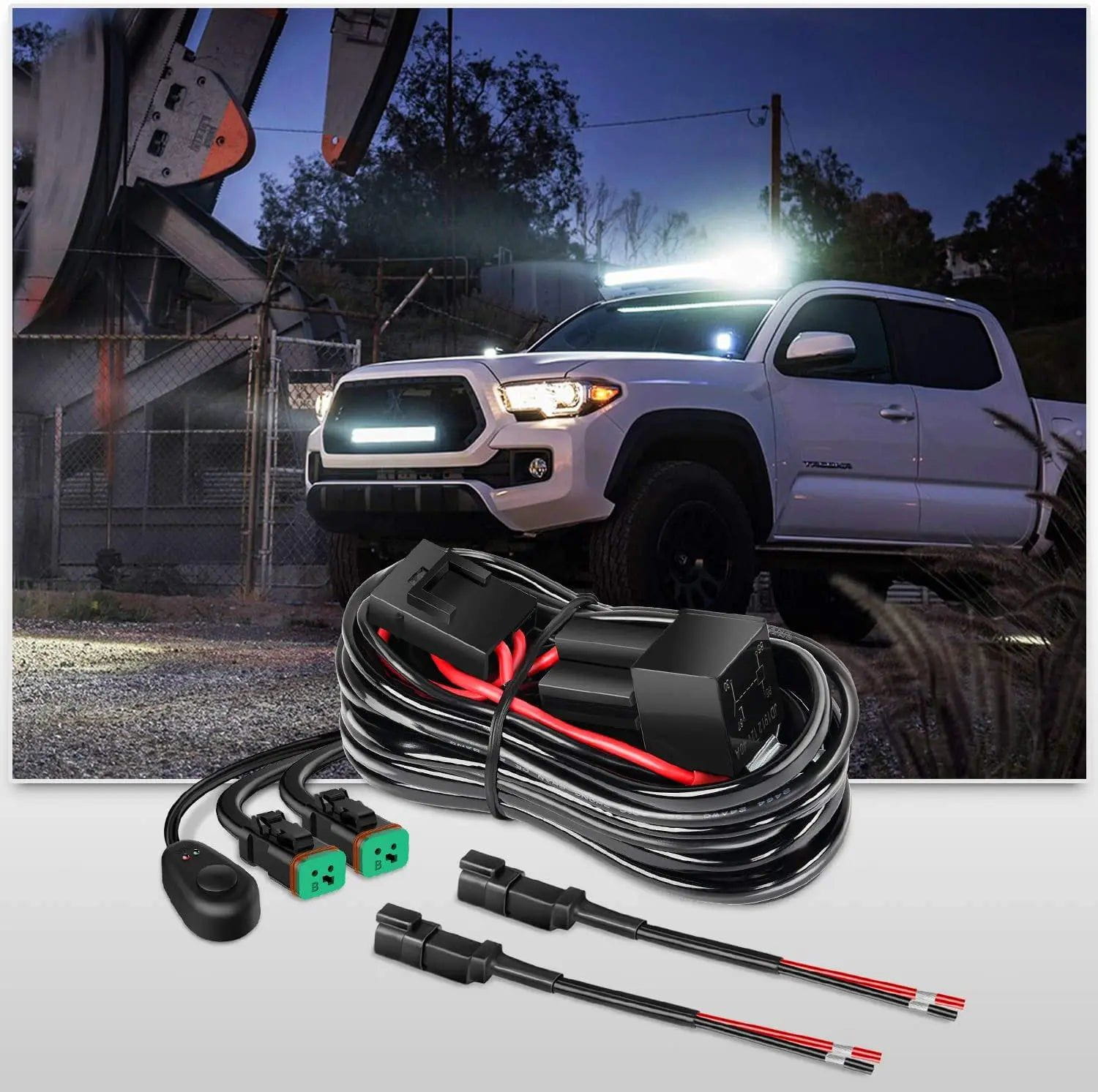 14AWG 11.5FT DT Connector Wire Harness Kit with 12V On/Off Switch - 2 Leads for Automotive, Marine, and DIY Electrical Projects - Perfect for Car Audio, Boat Wiring, and Custom Electronics Installations