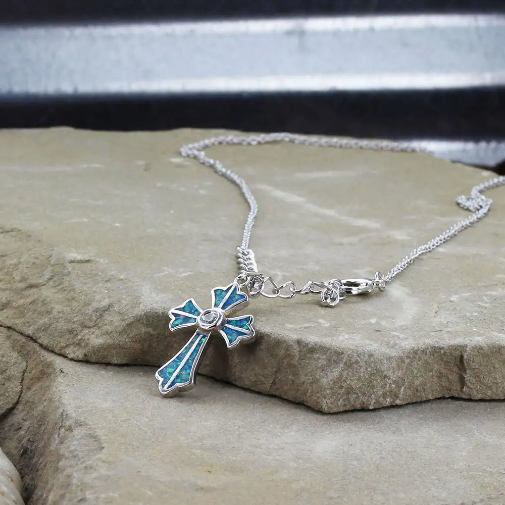 Faith Cross Necklace for Women - Religious Jewelry Gift with Inspirational Message - Perfect for Baptism, Confirmation, Church & Daily Wear