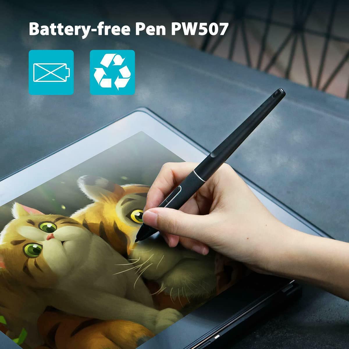Yoidesu PW507 Stylus Pen for Touch Screens - High Sensitivity Digital Pen Compatible with iPad Pro 12.9/11, Samsung Tablets - Perfect for Drawing, Note Taking & Digital Signatures