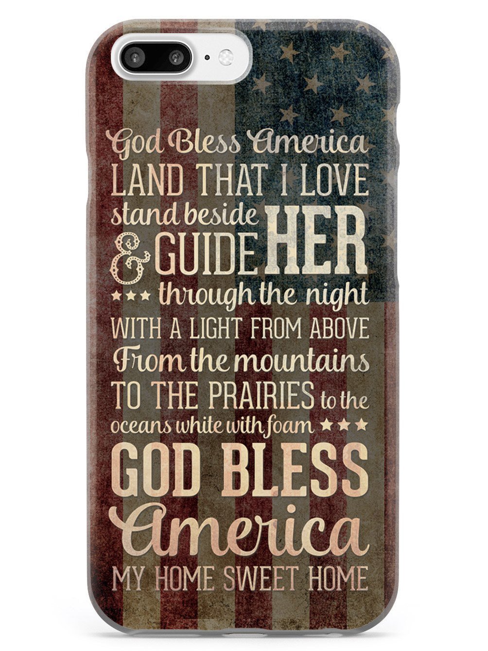 **Inspired Cases for iPhone 8 Plus - 3D Textured Protective Phone Cover with Patriotic 