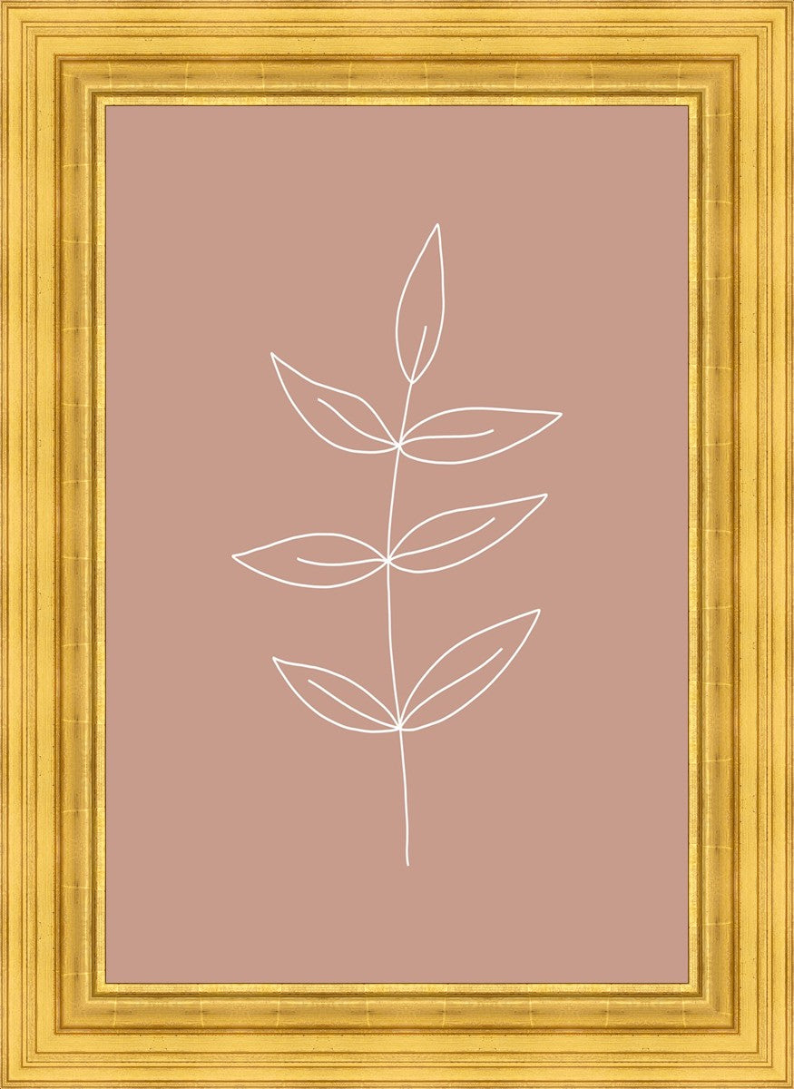 Minimalist Pink Leaves Design - Elegant Home Decor for Living Room, Bedroom & Office | Perfect for Wall Art, Throw Pillows & Gift Ideas
