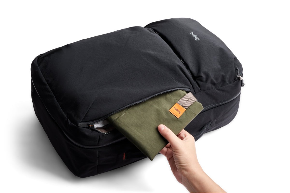 Bellroy Lite Travel Pack 30L - Lightweight Waterproof Backpack for Hiking, Camping & Air Travel | Durable Carry-On Luggage with Laptop Compartment