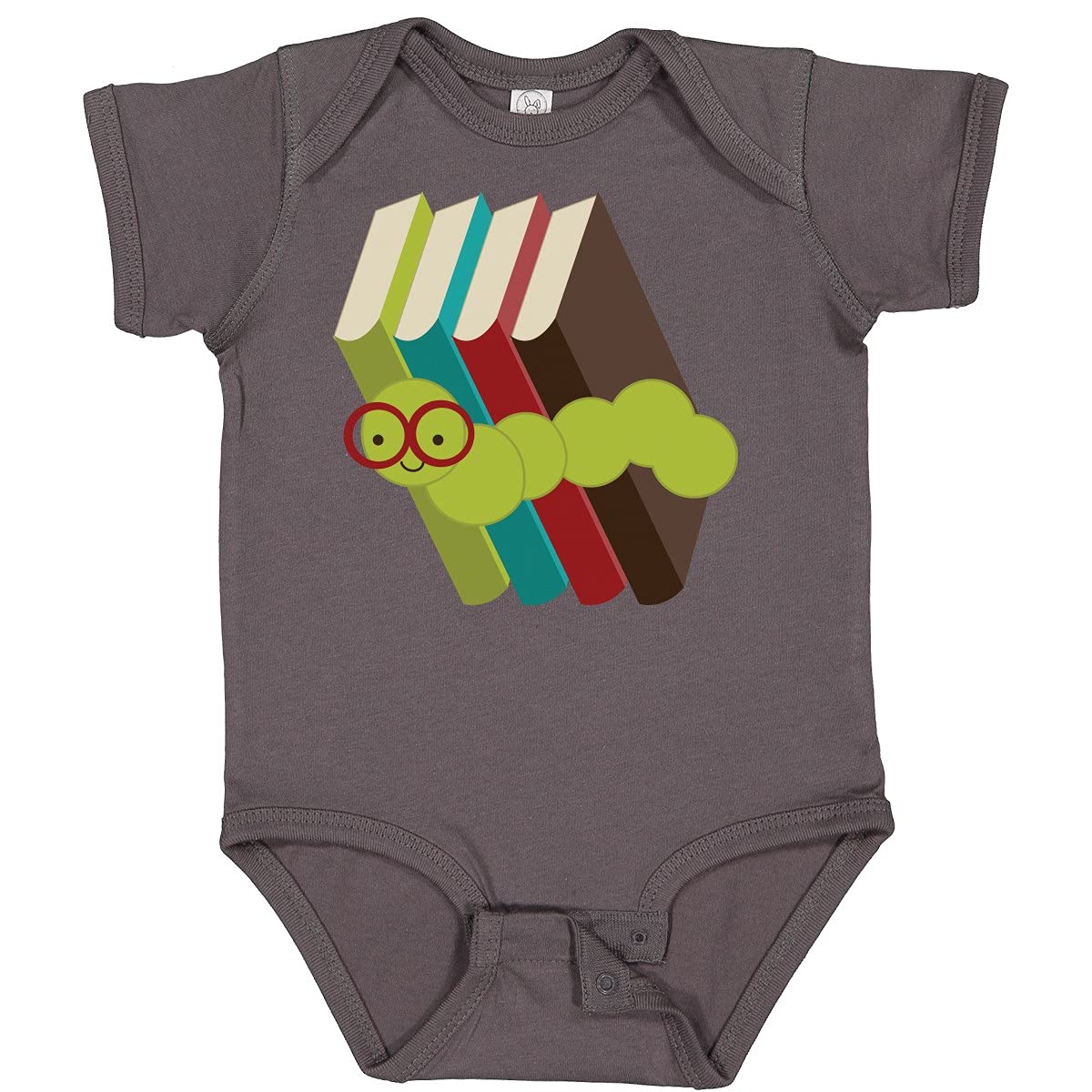 Inktastic Bookworm Books Reading Baby Bodysuit - Cute Infant Onesie for Book Lovers, Reading Enthusiasts & Library Theme - Perfect for Storytime, Baby Showers & Book-Themed Photoshoots