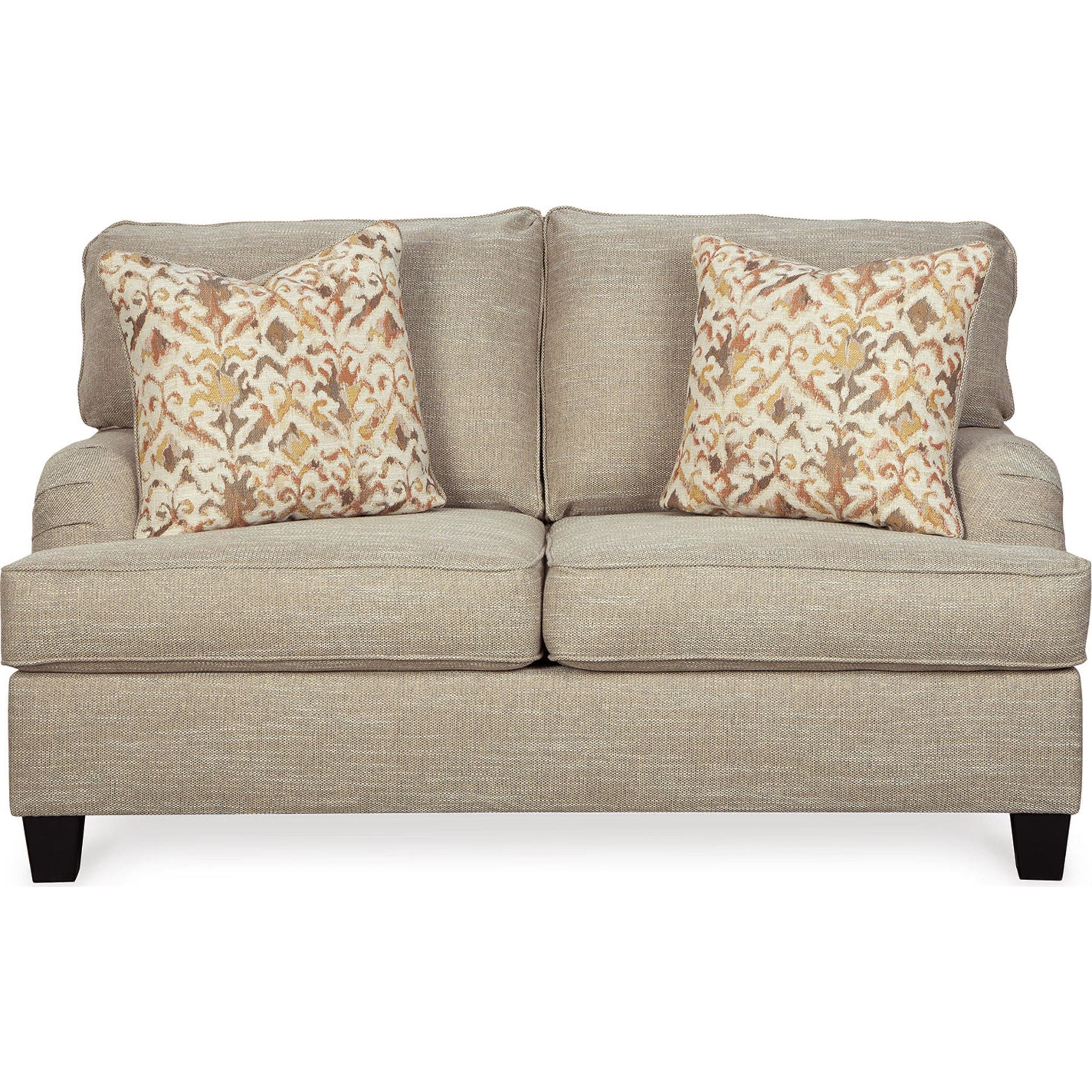 Almanza Loveseat in Wheat - Comfortable Two-Seater Sofa for Living Room, Lounge, or Office - Perfect for Small Spaces and Cozy Gatherings