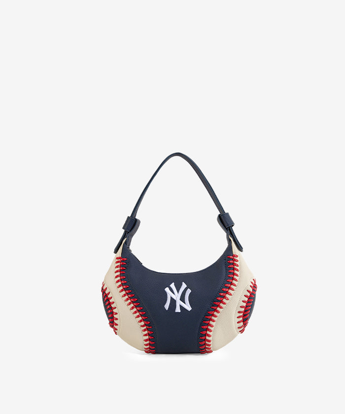 MLB New York Yankees Hobo Bag for Women - Stylish Crossbody Shoulder Purse - Perfect for Baseball Games, Travel & Everyday Use