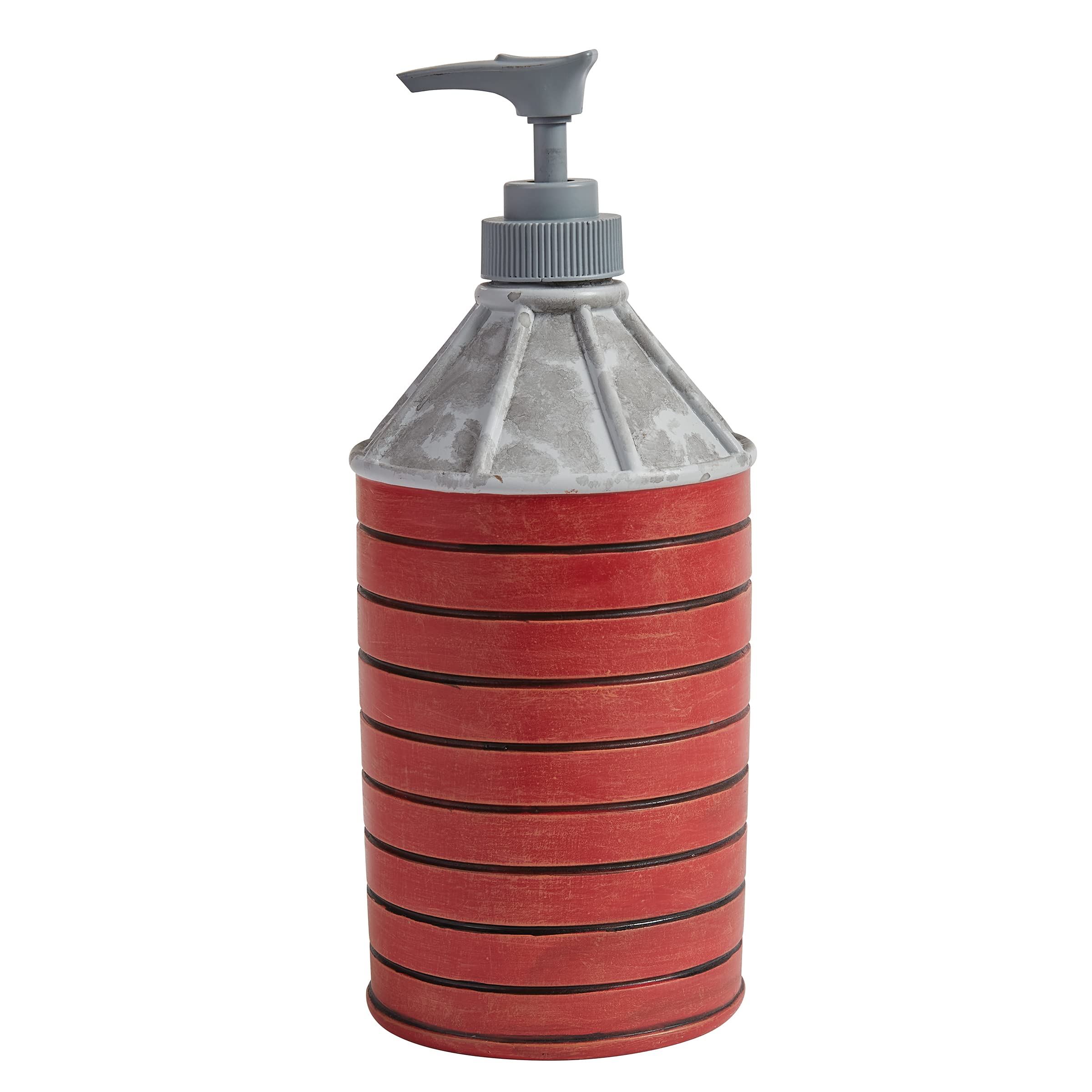 Farmhouse Style Soap Dispenser - Rustic Ceramic Hand Wash Pump for Kitchen & Bathroom - Perfect for Country, Cottage, or Farmhouse Decor - Ideal for Home, Office, or Gift Use