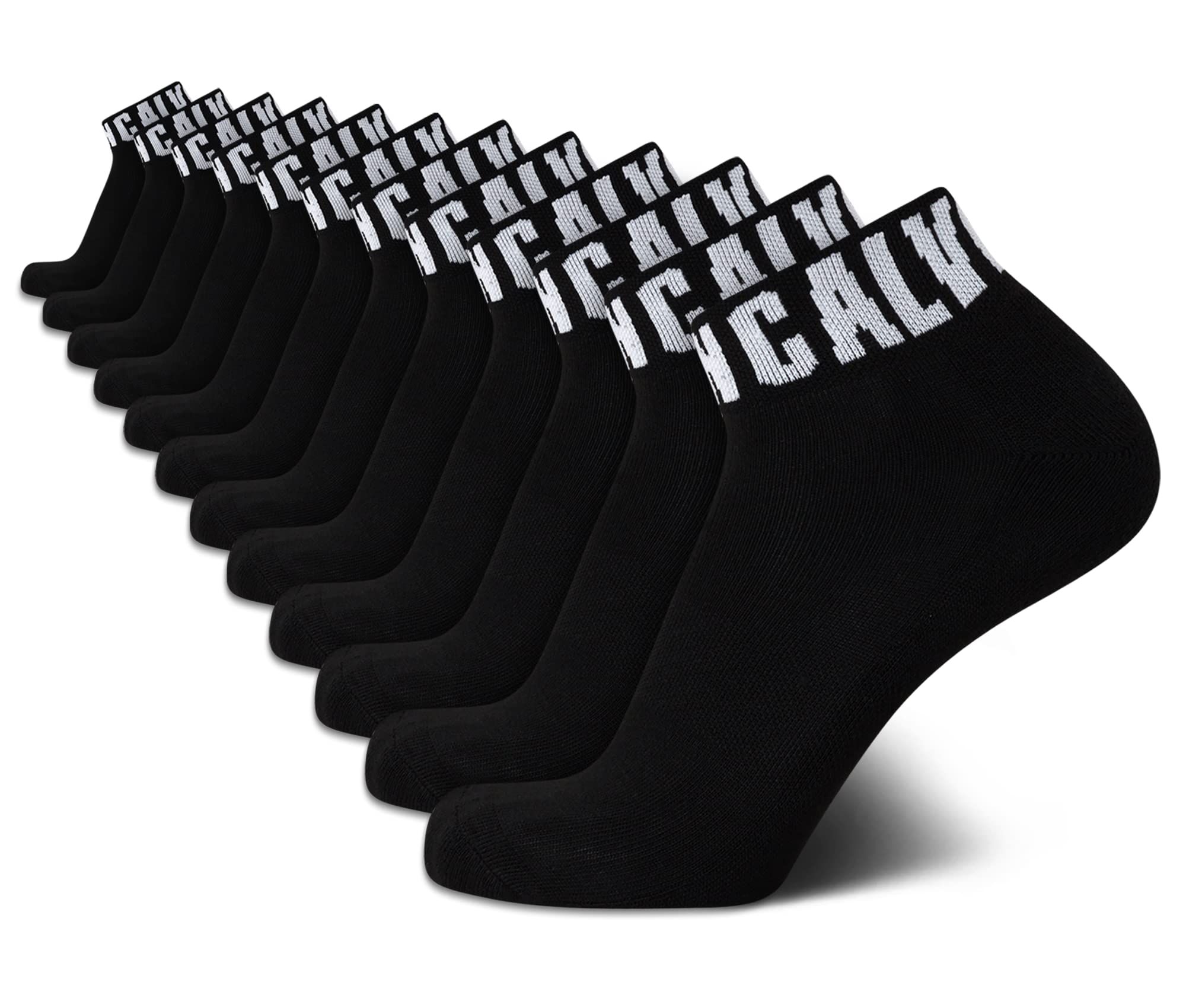 Calvin Klein Men's Athletic Cushioned Quarter Cut Ankle Socks - 12 Pack | Breathable Moisture-Wicking Workout Socks for Running, Gym & Sports | Comfortable Casual Socks for Daily Wear