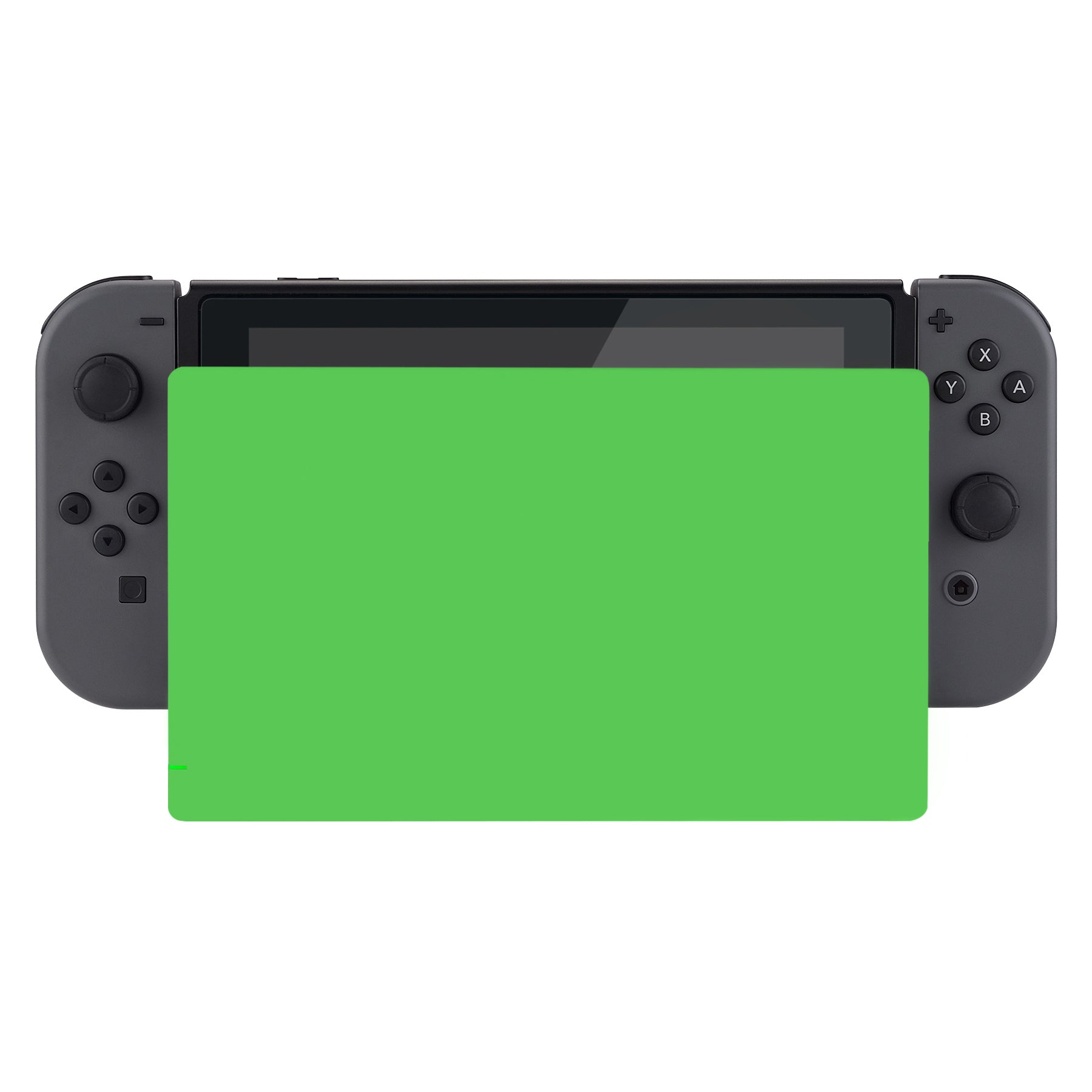 eXtremeRate Soft Touch Green Custom Faceplate for Nintendo Switch Charging Dock - DIY Replacement Housing Shell for NS Switch Dock (FDP313) - Perfect for Gaming Setup & Home Decor