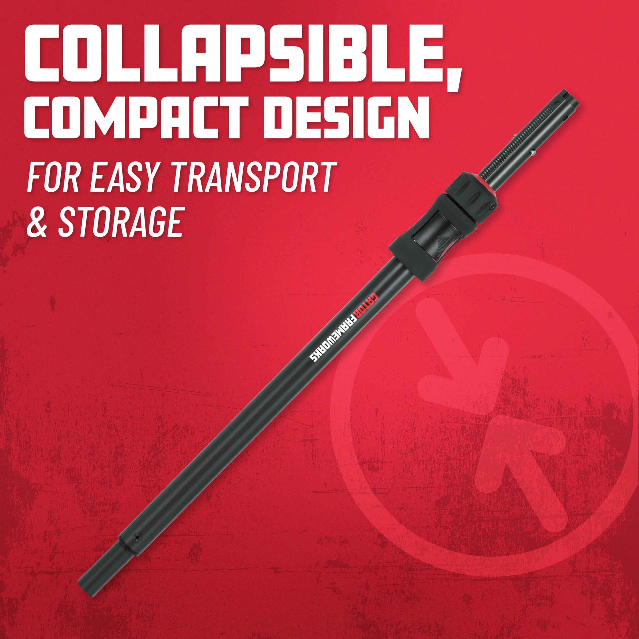 Gator Frameworks GFW-ID-SPKR-SP Adjustable Speaker Sub Pole with Lift Assist - Perfect for PA Systems, DJ Equipment, and Live Sound Setups