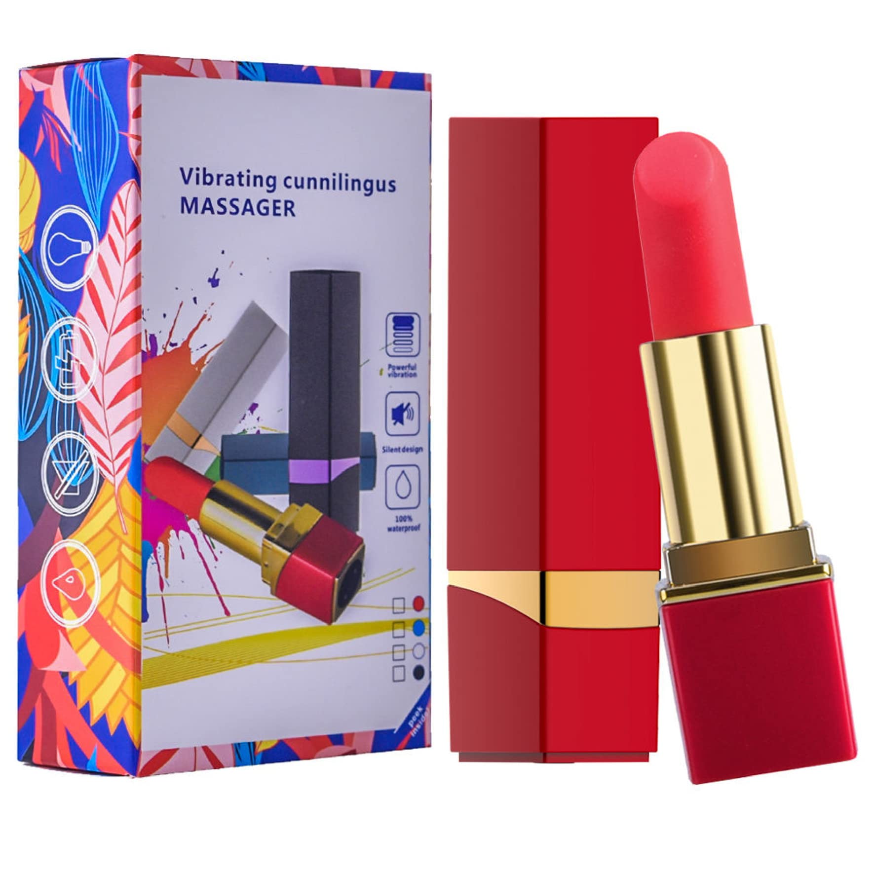 Discreet Lipstick Vibrator - Rechargeable 10-Speed Clitoral Stimulator, Ultra Quiet & Waterproof Mini Massager for Women - Black | Perfect for Travel, Discreet Pleasure & Solo Play