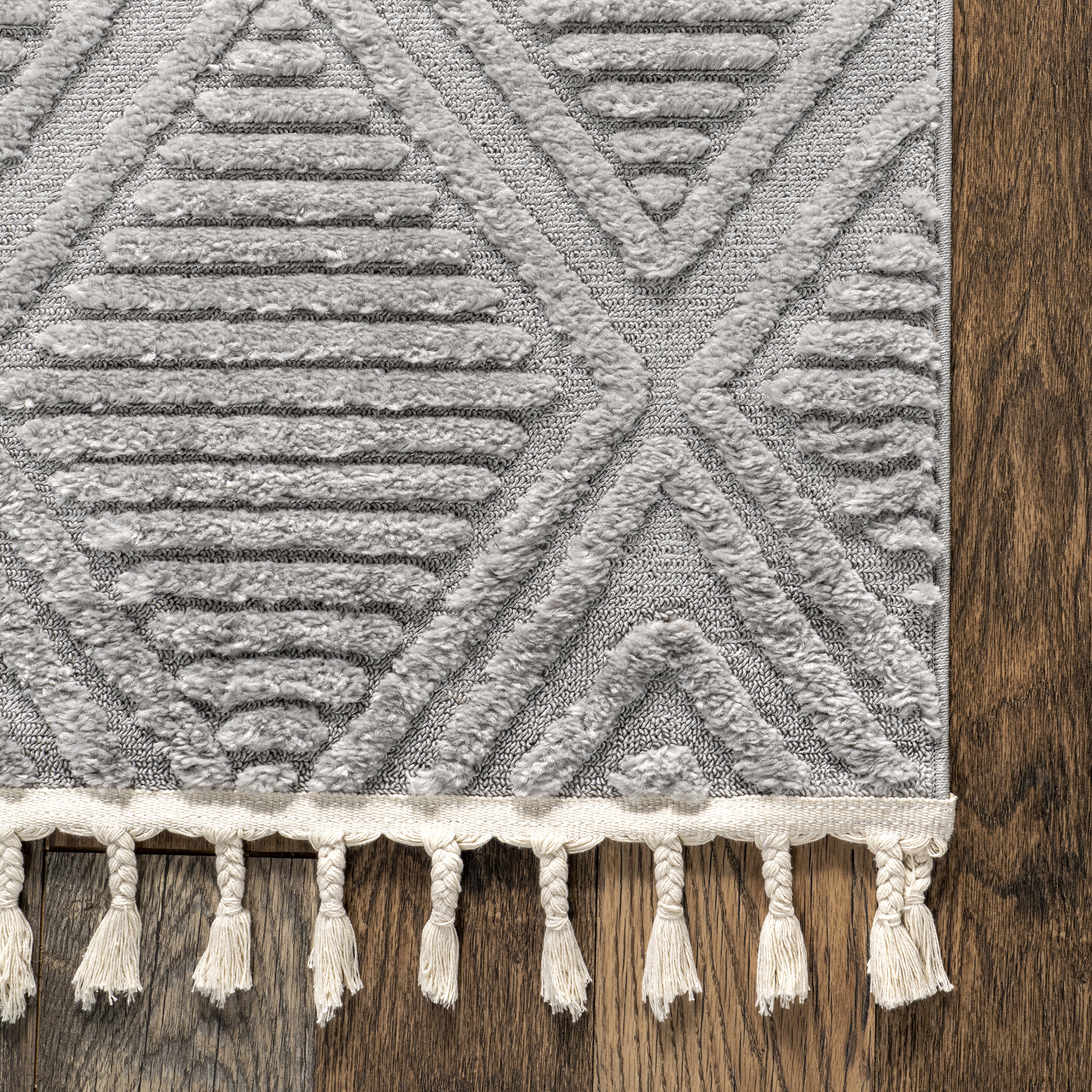 Balboa Textured Tile Rug - Soft and Durable Grey Area Rug for Living Room, Bedroom, or Office - Perfect for Home Decor and Cozy Spaces