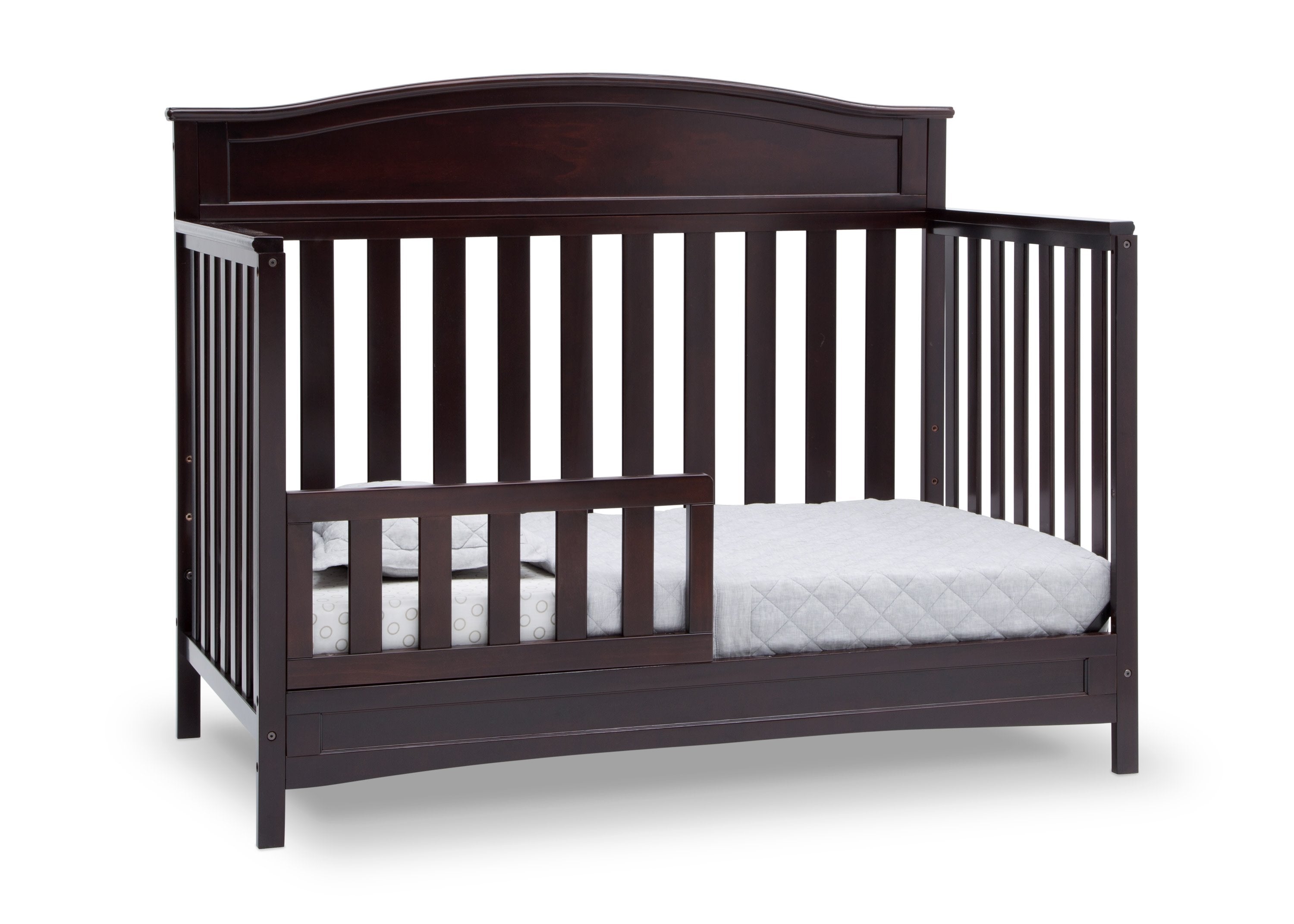 Emery Deluxe 6-in-1 Convertible Baby Crib - Toddler Bed, Daybed & Full-Size Bed - Modern Nursery Furniture for Newborns to Teens - Perfect for Small Spaces & Growing Families