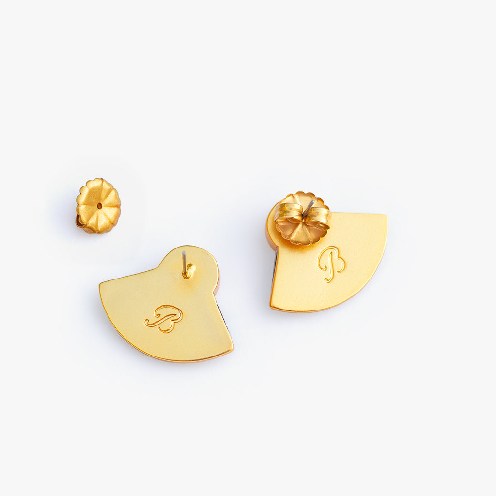 Louisa Stud Earrings for Women - 14K Gold Plated Cubic Zirconia Earrings - Hypoallergenic & Comfortable - Perfect for Everyday Wear, Work, and Special Occasions