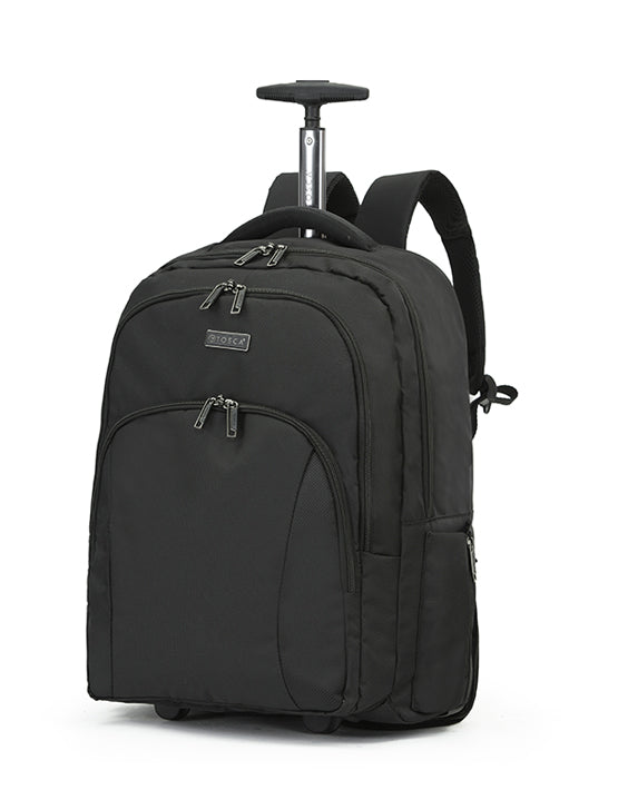 Tosca TCA601 Oakmont Trolley Backpack - Black | Durable Travel Backpack with Wheels for Business Trips, Commuting & Air Travel