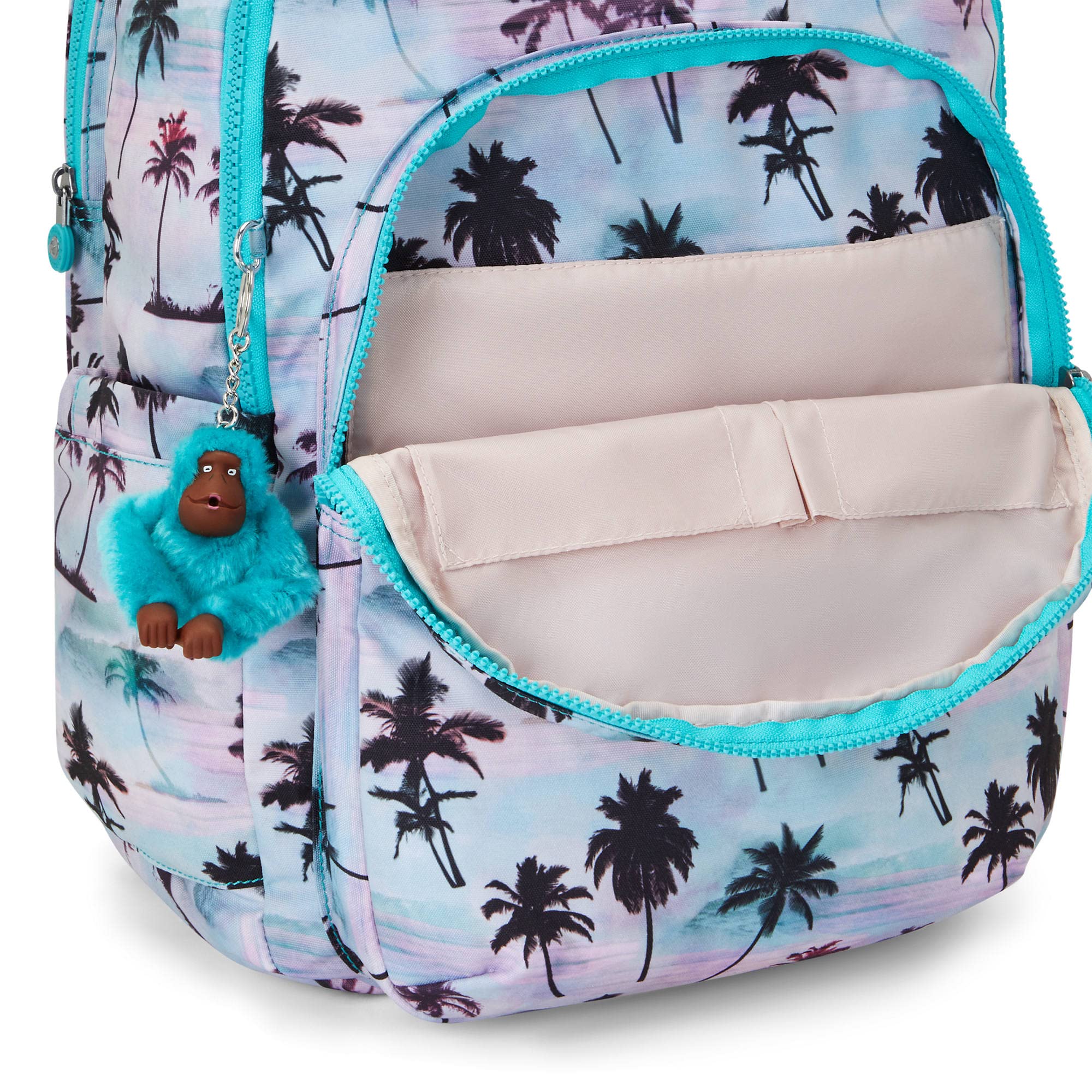 Kipling Seoul Extra Large Laptop Backpack - 17 Inch Laptop Bag with Shadow Palm Print, Durable Travel Backpack for Work, School & College - Perfect for Commuters & Business Professionals