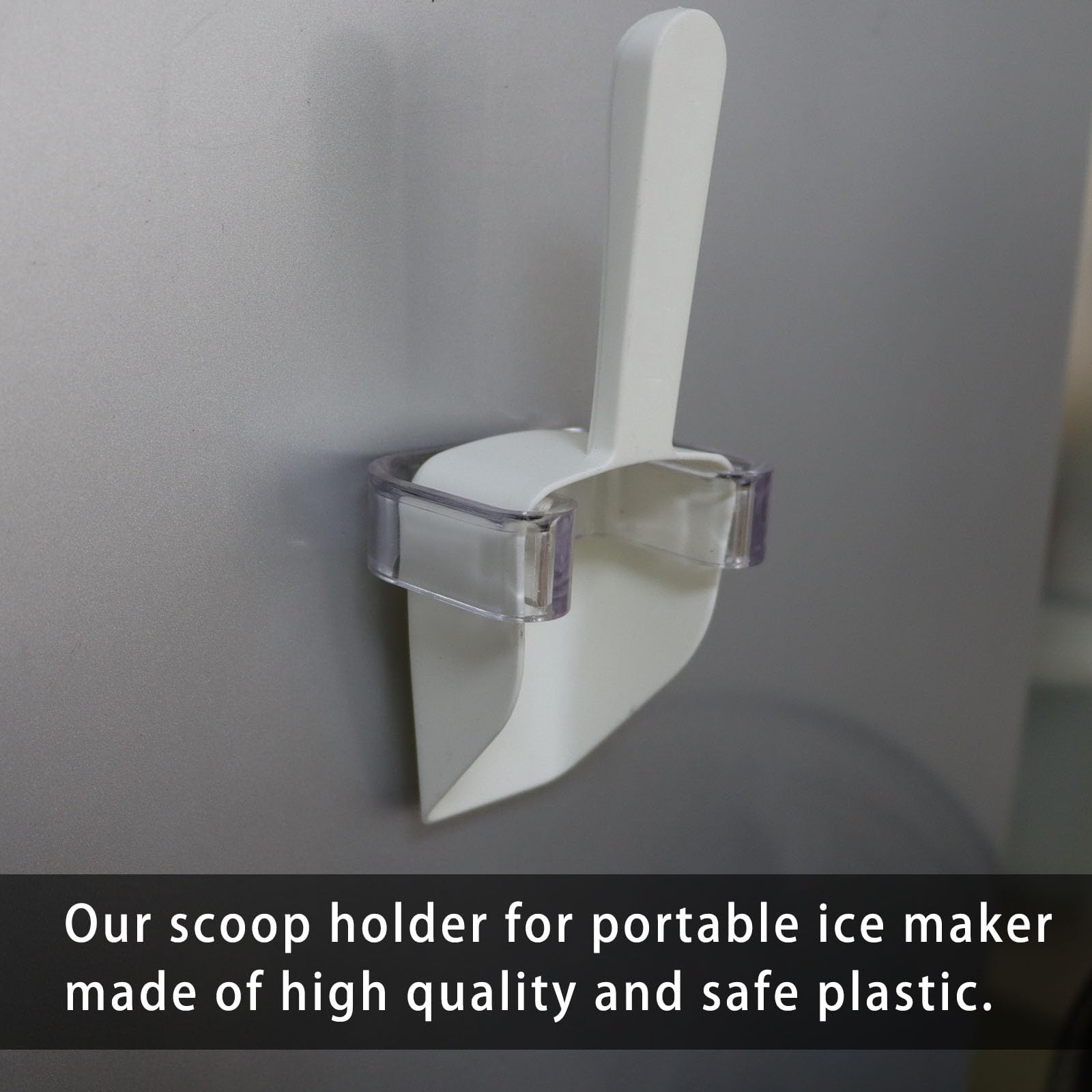 PIAOLGYI Clear Ice Scoop Holder for Frigidaire EFIC117-SS 26lb Countertop Ice Maker - Scooper Accessory (Ice Scoop Not Included) | Perfect for Kitchen, Bar, RV, and Outdoor Use
