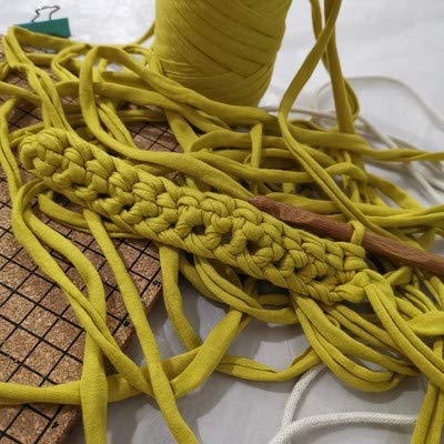 Light Gray Zpagetti Yarn 400g - Recycled Cotton T-Shirt Yarn for DIY Crochet, Home Textiles & Storage Baskets | Eco-Friendly Craft Yarn for Knitting, Weaving & Macrame Projects