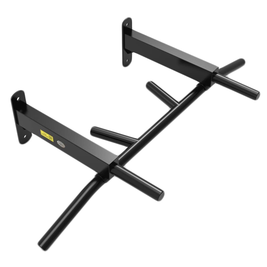 Black Wall Mounted Pull Up Bar with Multi-Grip - 100 x 50cm Heavy Duty Doorway Chin Up Bar for Home Gym, Strength Training & Indoor Workouts - Perfect for Small Spaces & Apartment Fitness