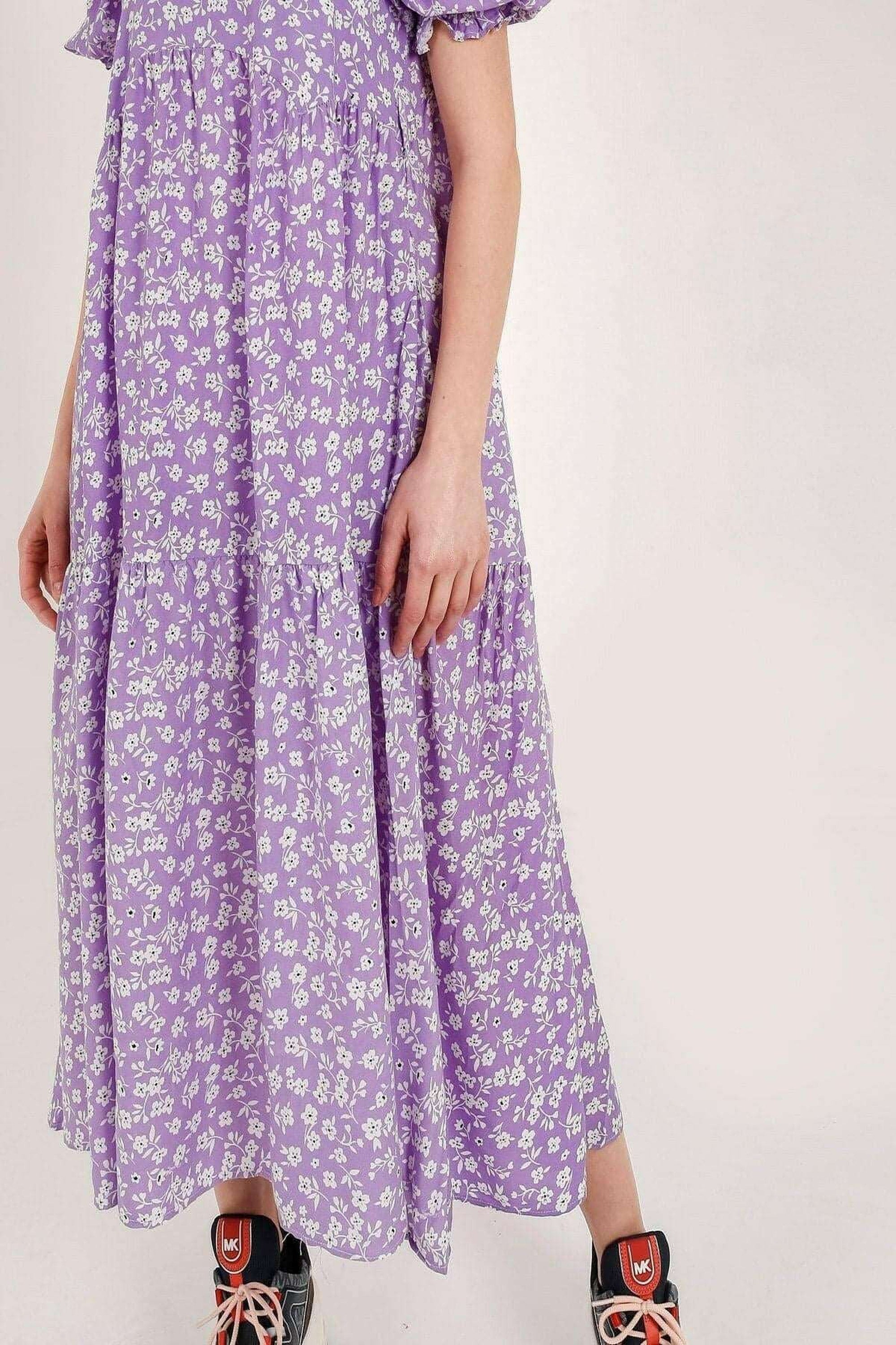 Louisa Shirred Tier Midi Dress for Women - Flowy Summer Dress with Ruffles, Boho Chic Style | Perfect for Beach Vacations, Date Nights & Outdoor Parties