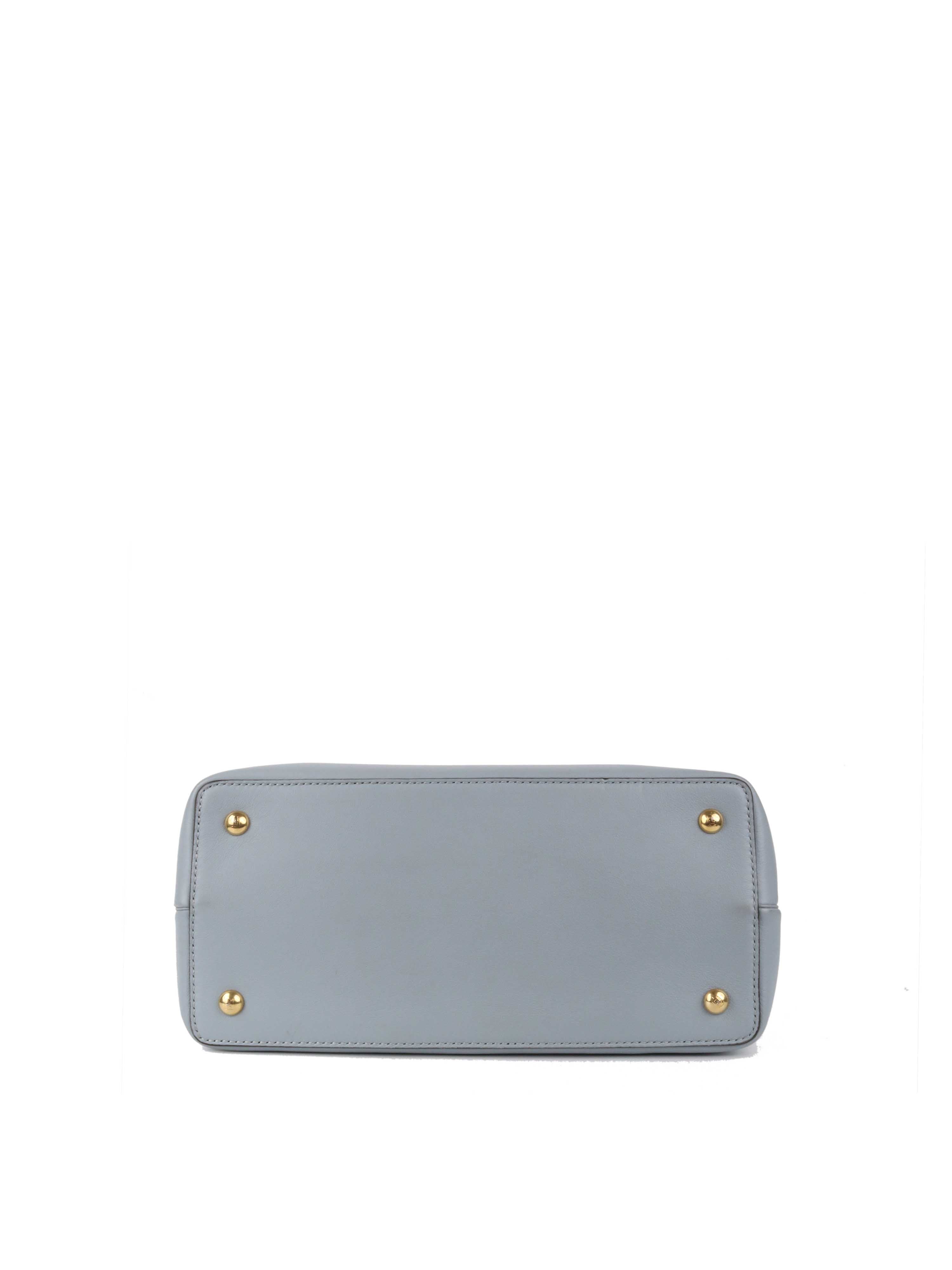 Fendi 2Jours Shoulder Bag in Pale Blue | Luxury Leather Handbag for Women | Perfect for Work, Travel & Everyday Use