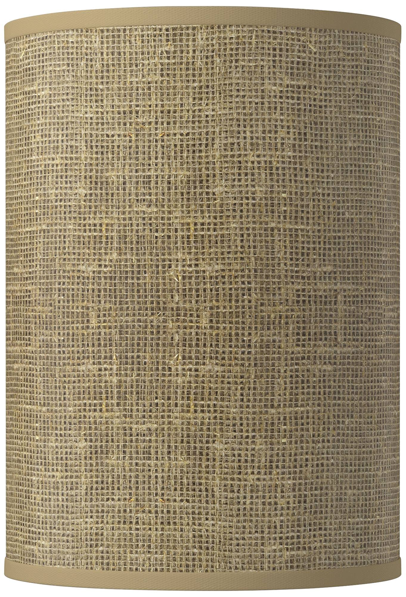 Brown Burlap Cylinder Hardback Giclee Print Lamp Shade - 8