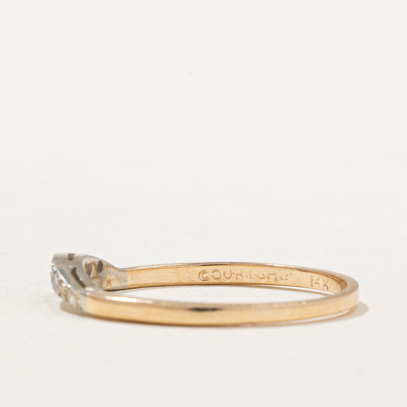 0.07ctw Diamond Contour Wedding Band Ring - Size 8.25 | Elegant Stackable Jewelry for Bridal Sets & Anniversary Gifts