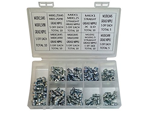 Lumatic Metric Grease Nipple Assortment Kit - High-Quality Lubrication Fittings for Automotive, Industrial & Agricultural Equipment Maintenance