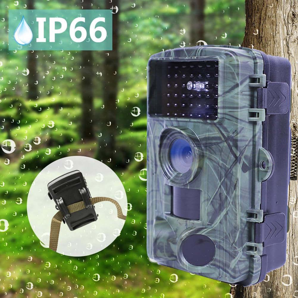 LYEAA 4K 60MP Waterproof Wildlife Camera with Infrared Night Vision & WiFi - Outdoor Hunting/Trail Game Camera for Wildlife Monitoring, Home Security, and Nature Photography
