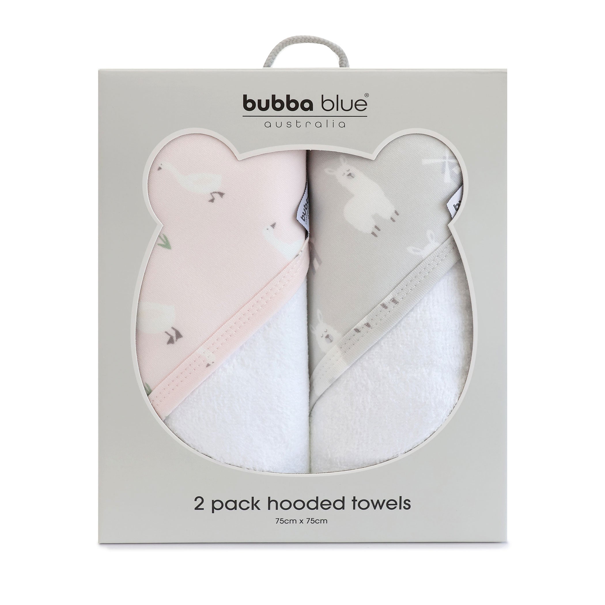 Premium 2-Pack Hooded Baby Towel Set - Soft Blush & Grey for Newborns, Infants & Toddlers | Perfect for Bath Time, Swimming, Beach Trips & Nursery Essentials