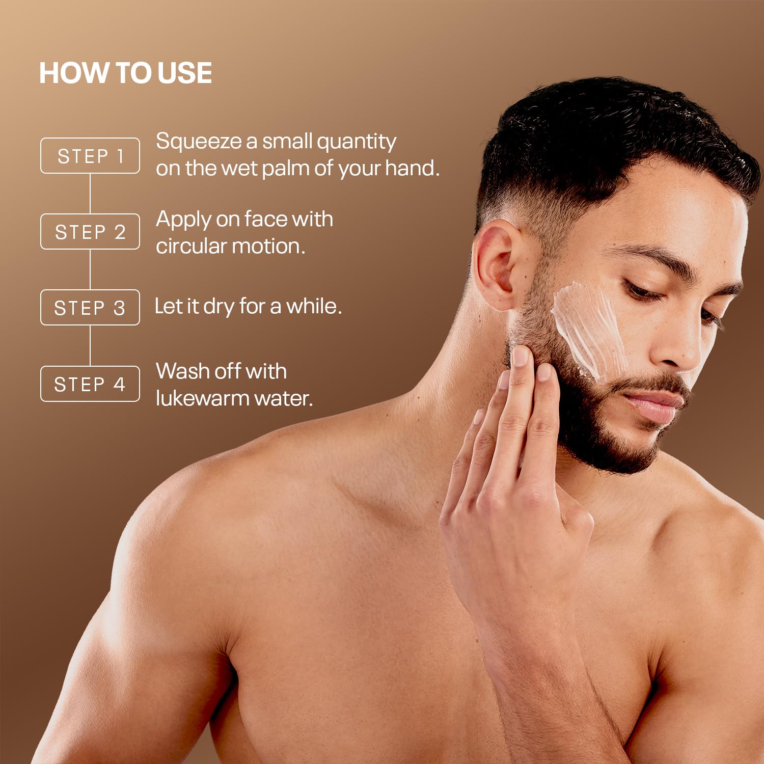 Qraa Men De Tan Pack with De Tan Scrub - Skin Brightening & Lightening Treatment | Blackhead & Dirt Removal | Tan Removal Face Scrub & Pack | 100g x 2 (Pack of 2) | Perfect for Men's Daily Skincare & Post-Sun Care Routine