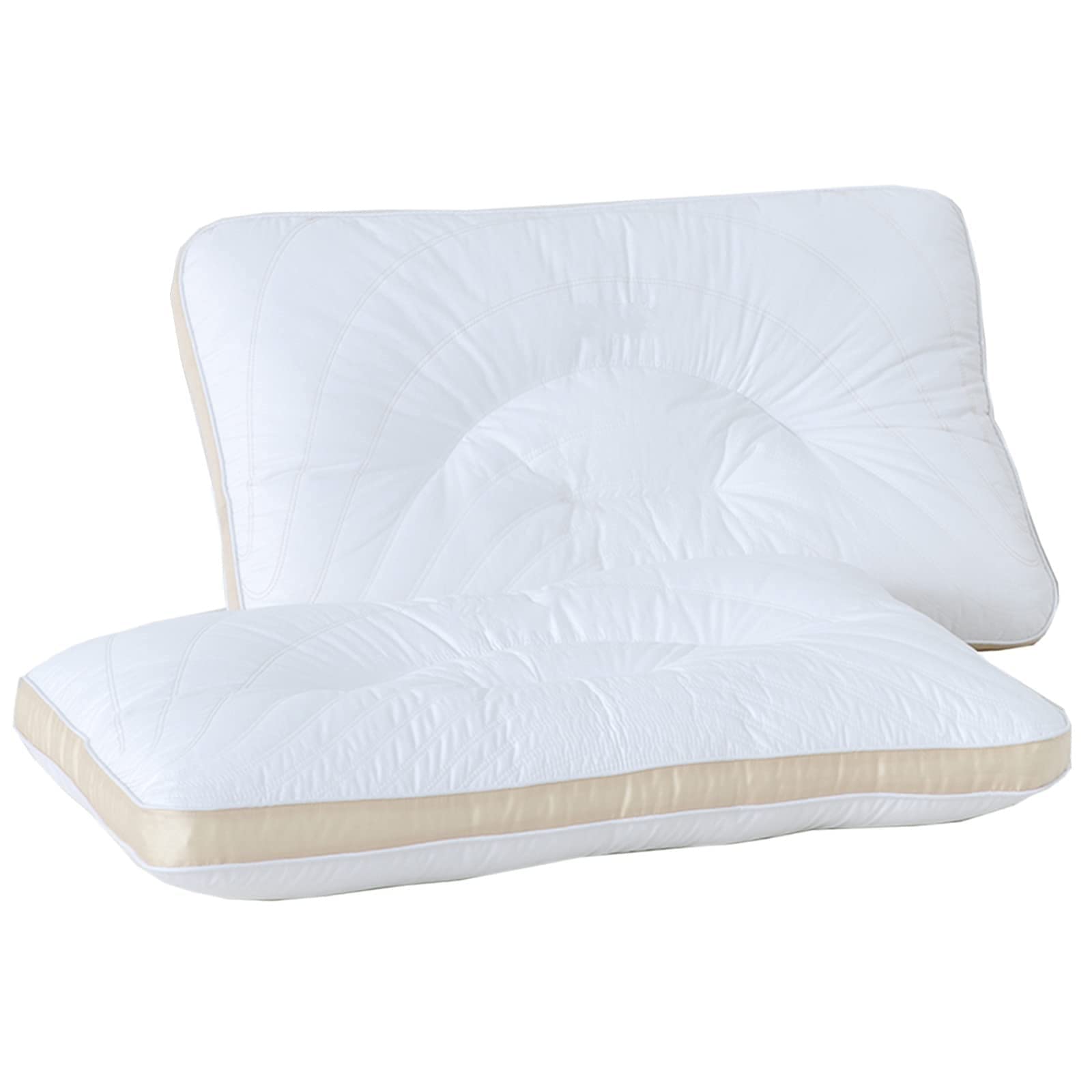 Premium Cotton Standard Pillow Set (2 Pack) - 29x18 Inches, Soft & Supportive for Side Sleepers, Neck & Back Pain Relief - Perfect for Bed, Sofa, Travel & Office Use
