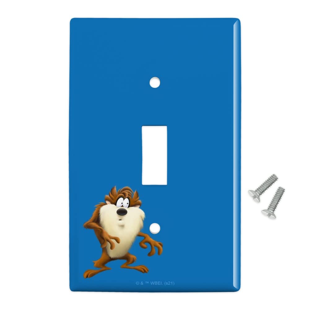 Looney Tunes Taz Wild Man Plastic Wall Decor Light Switch Plate Cover - Cartoon Character Home Decor for Bedroom, Living Room & Kids Room