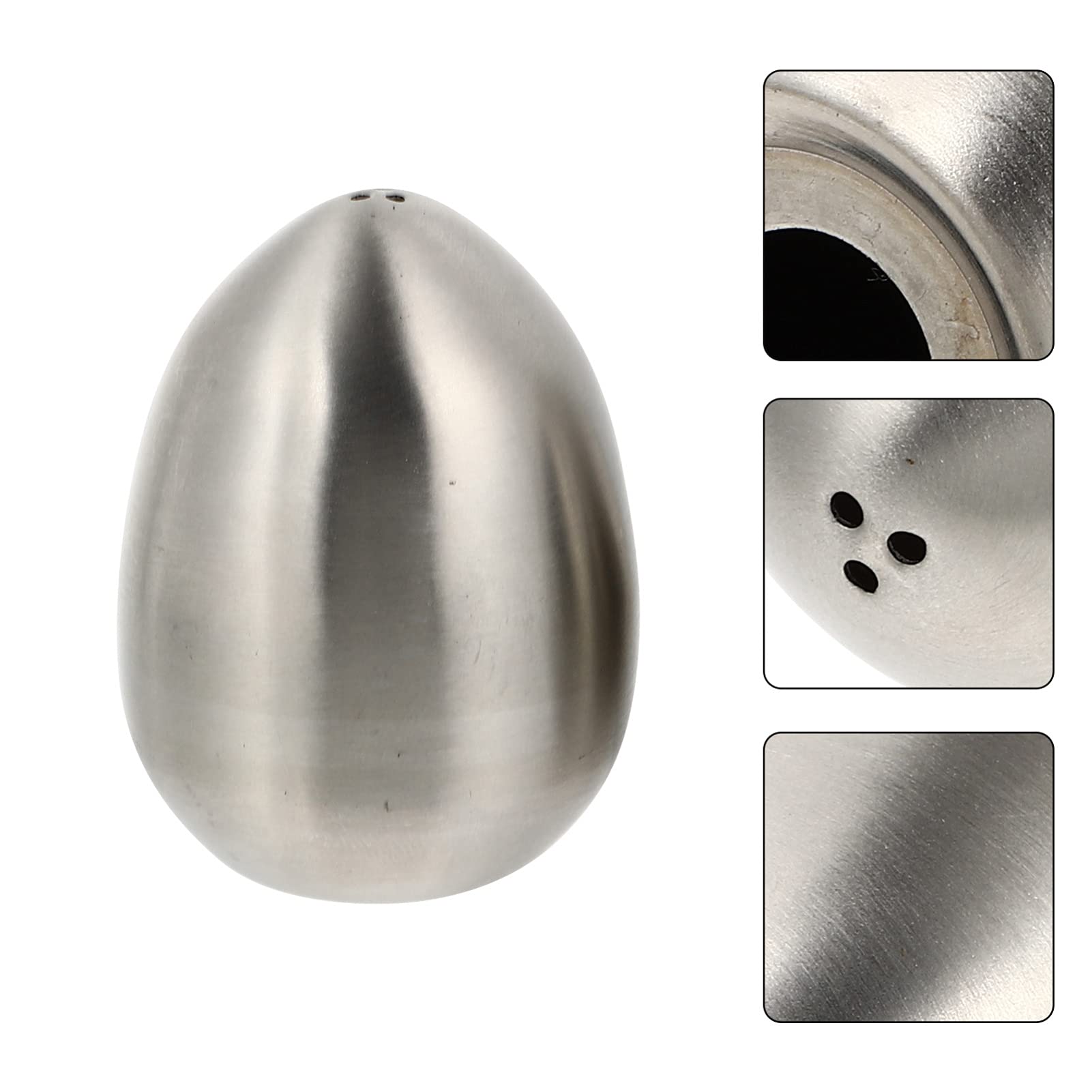 Premium 3-Piece Stainless Steel Kitchen Spice Jars Set - Salt & Pepper Shakers with 3-Hole Dispenser (2pc x 3) - Perfect for Cooking, Dining Table & Spice Organization