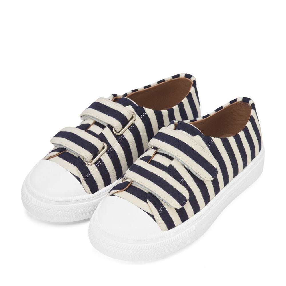 Jessie Striped Navy and White T-Shirt for Women - Casual Comfort Fit Cotton Tee - Perfect for Everyday Wear, Outings, and Layering