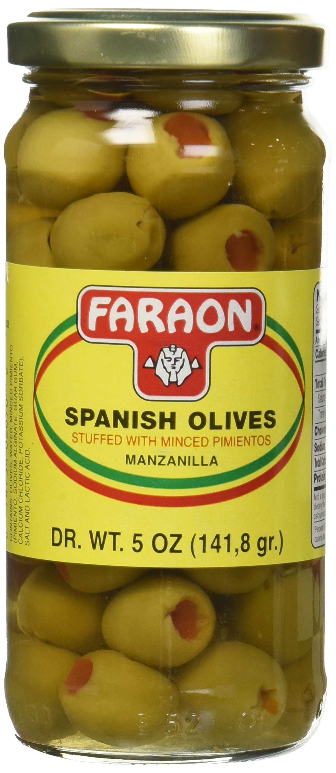 FARAON Pimento Stuffed Olives, 4.2 Oz (Pack of 12) - Premium Spanish Olives for Charcuterie Boards, Cocktails & Mediterranean Recipes