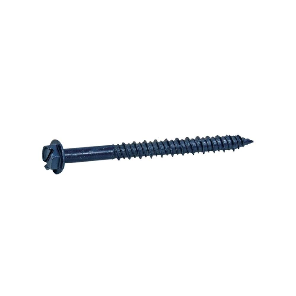 Grip-Rite HC42341C 12-Pack Hex Drive Concrete Screws - Steel Construction Anchors for Fastening Wood, Metal, and Concrete - Ideal for Deck Building, Fence Installation, and DIY Home Projects