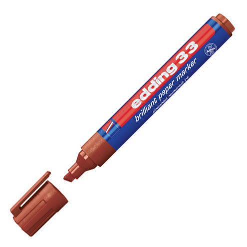 edding 33 Brilliant Chisel Tip Paper Marker Pen - Vibrant Colors for Office, School & Creative Projects