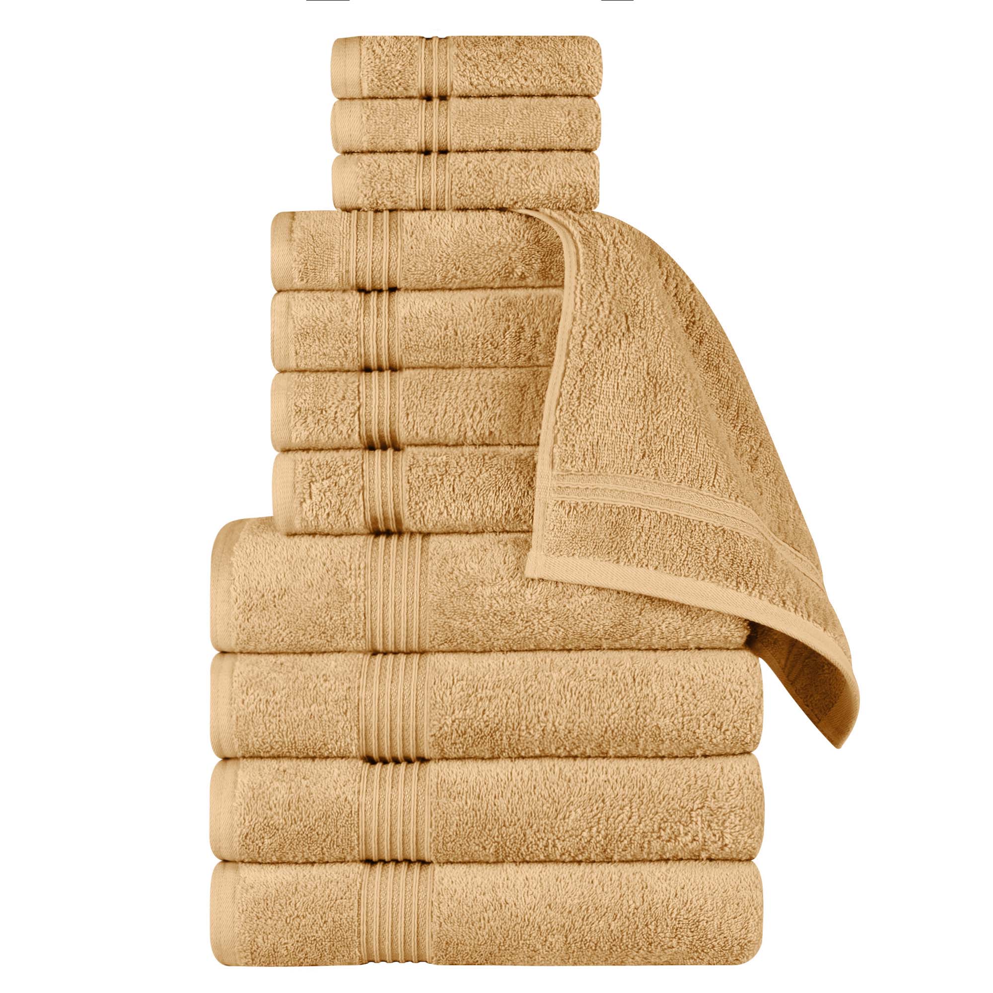Premium 12-Piece Egyptian Cotton Towel Set - Ultra Soft, Highly Absorbent Bath Towels for Spa, Hotel & Luxury Home Use