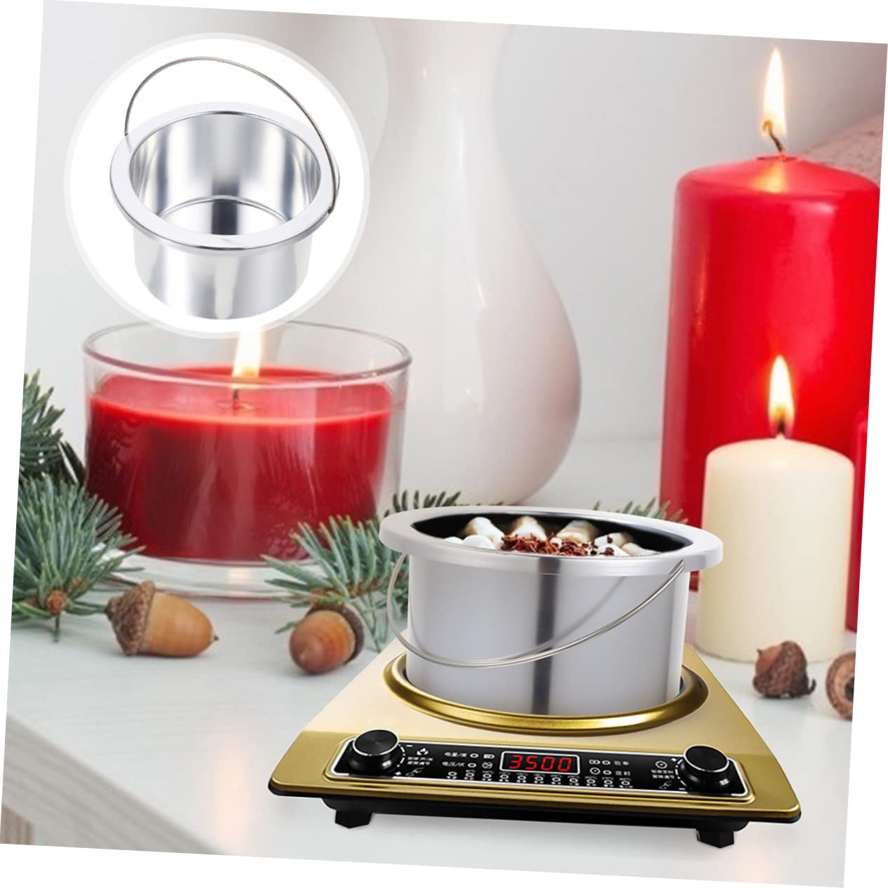 CORHAD Wax Warmer Machine for Hair Removal - 2 Pack Non-Stick Melting Pot with Temperature Control - Perfect for Home Spa, Salon & DIY Beauty Treatments (Wax Heater for Eyebrows, Bikini & Body Hair)