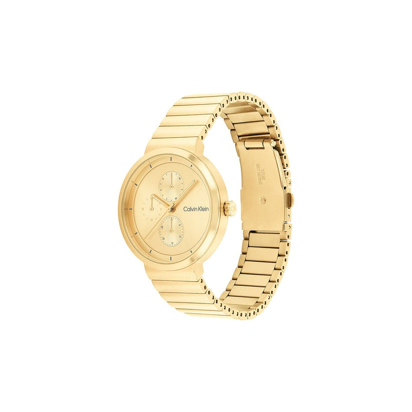 Calvin Klein Ionic Thin Gold Plated Watch 25100030 - Elegant & Stylish Timepiece for Men & Women - Perfect for Casual, Office & Formal Occasions