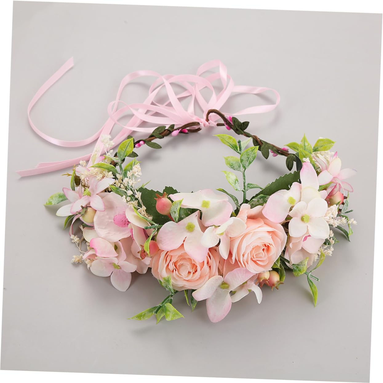 Beaupretty 2-Piece Floral Headband Set - Rose Flower Crown Hair Accessories for Brides, Flower Girls & Weddings | Perfect for Bridal Showers, Photo Props & Boho-Themed Events