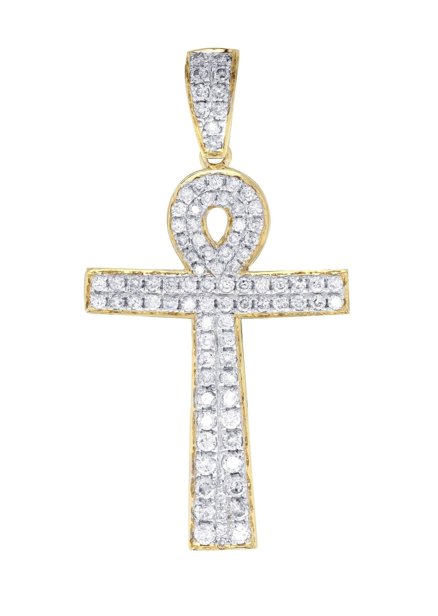 1.02 Carat Diamond Cross Pendant Necklace for Women | 2.34 Grams | 14K White Gold | Elegant Gift for Birthday, Anniversary & Religious Occasions