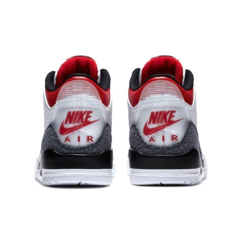 Air Jordan 3 Retro SE Fire Red Denim Sneakers (2020) - Men's Basketball Shoes for Casual Wear & Street Fashion