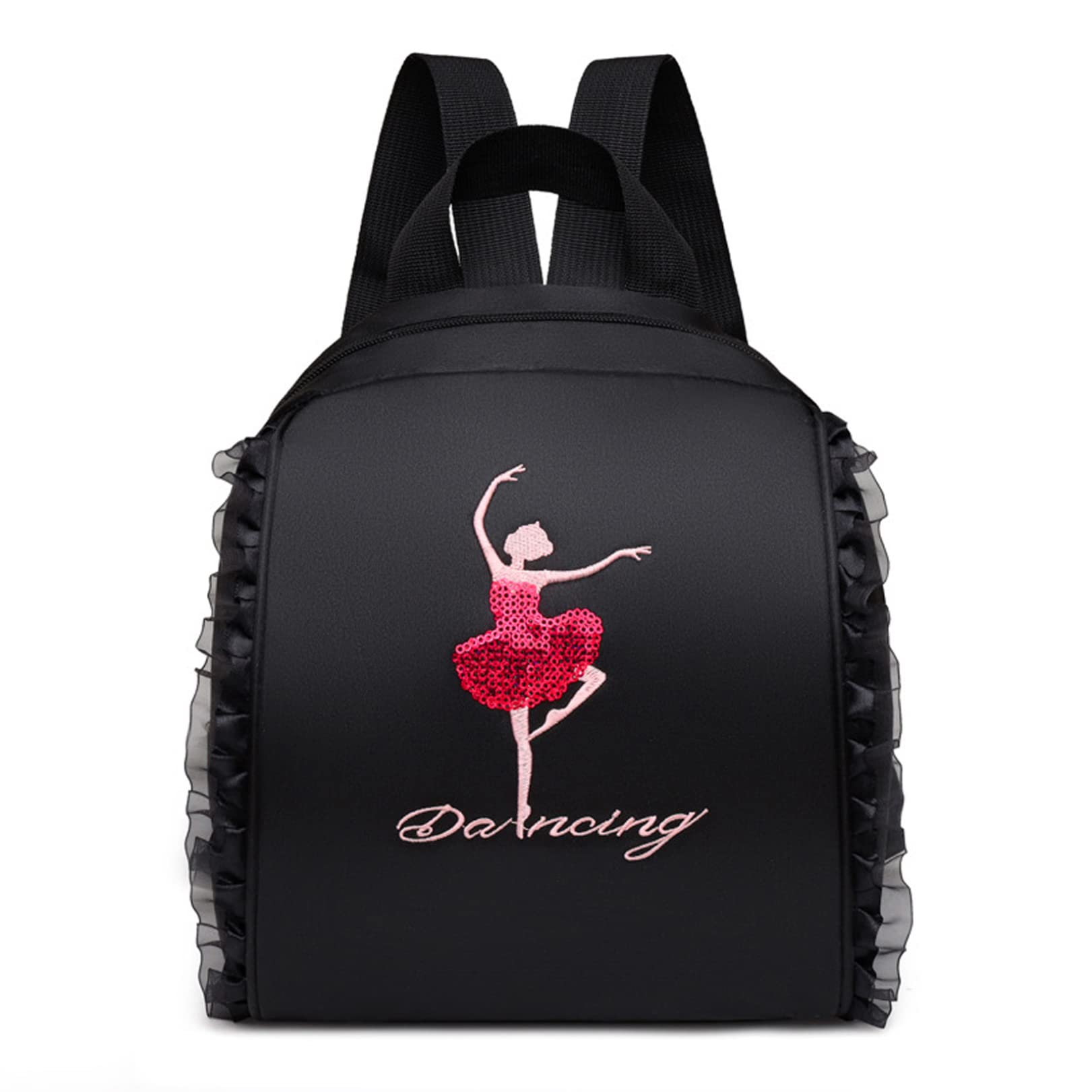 FEESHOW Girls Ballet Dance Backpack for Kids - Cute Ballerina School Rucksack with Adjustable Straps, Lightweight Latin Dance Bag for Ballet Class, Dance Practice & School Use
