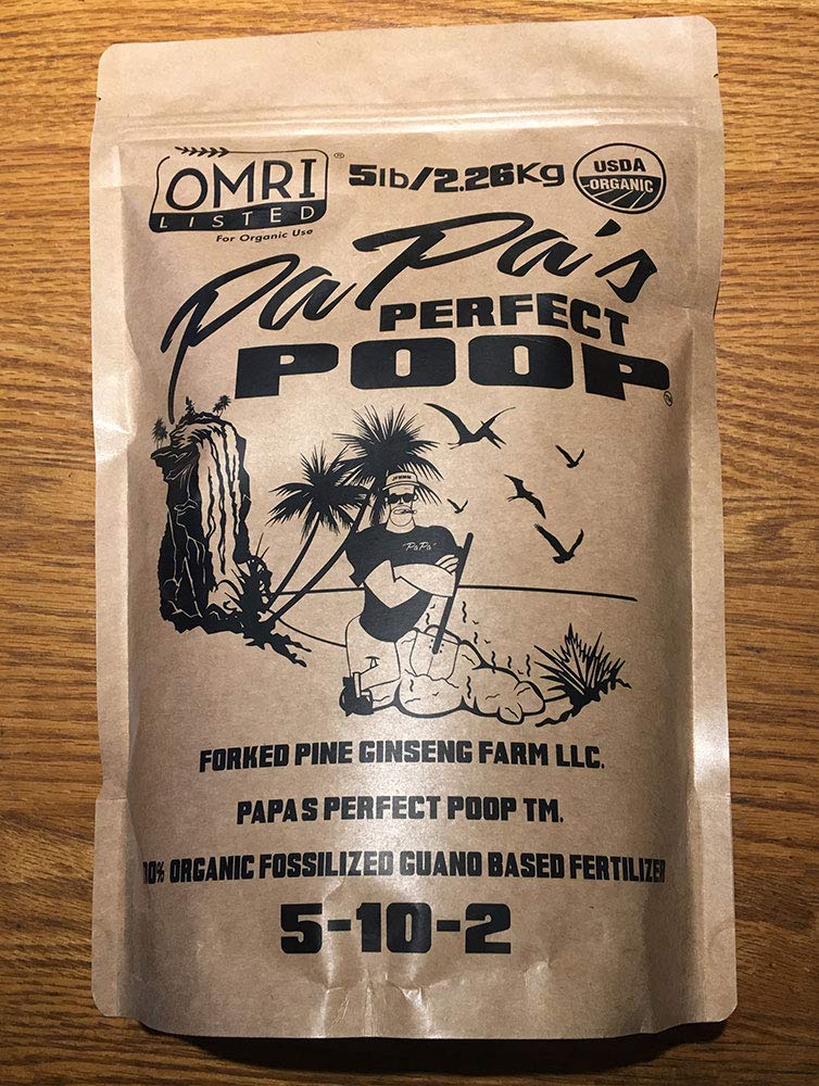 5lb Organic Plant Food & Fertilizer - Papas Perfect Poop 100% Natural, OMRI Listed & Patented - Ideal for Indoor Plants, Vegetable Gardens & Flower Beds
